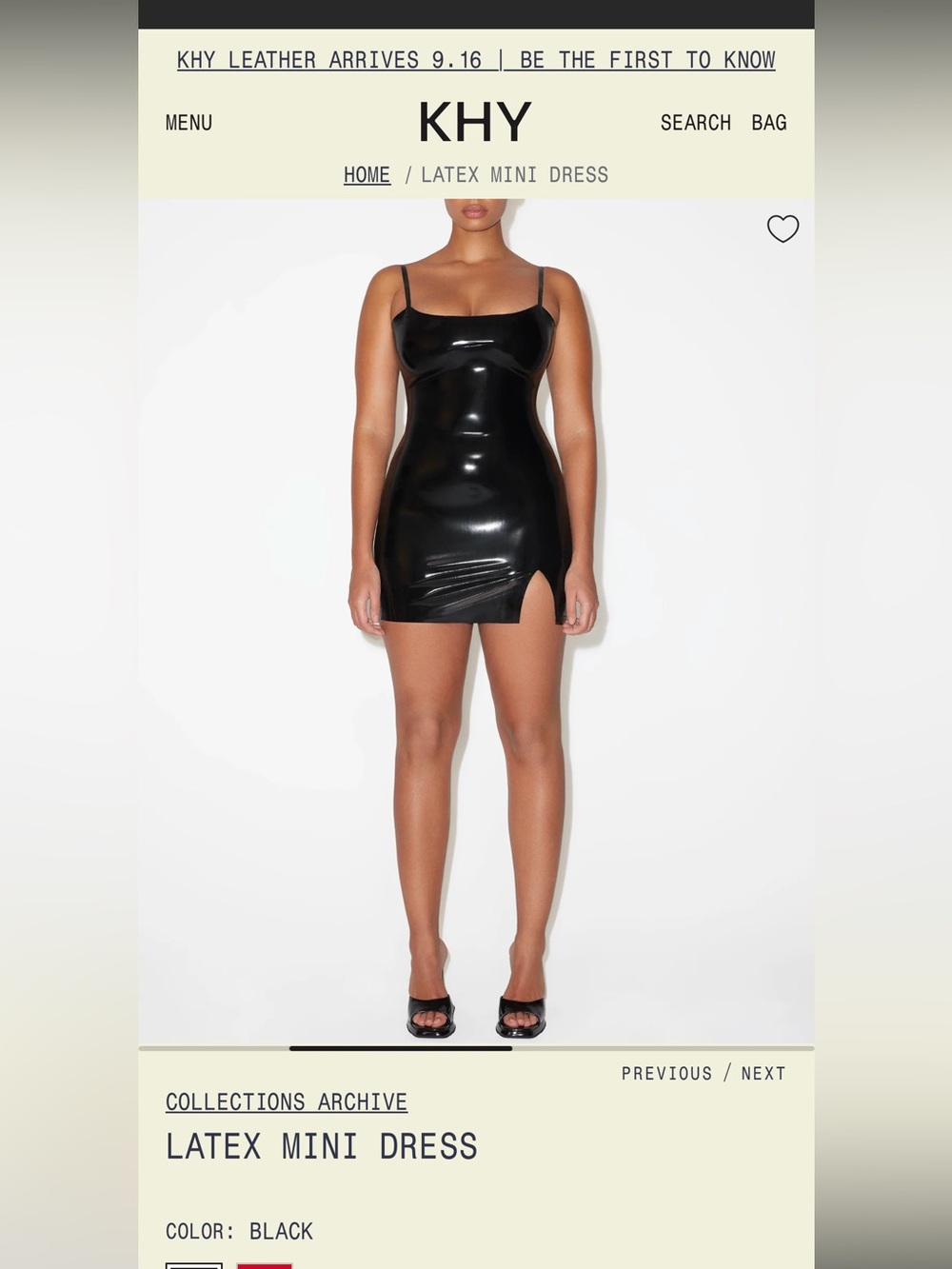 Khy X Poster Girl latex dress in Black Bodycon Dress